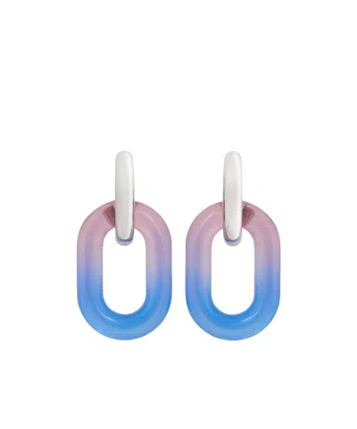 RABANNE XL LINK OVERSIZED TIE-DYE EARRINGS