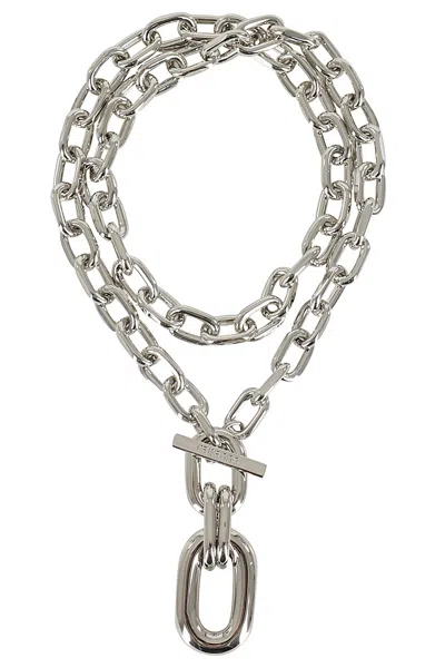 Rabanne Xl Chunky Link Pendant Necklace In Silver