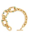 Rabanne Xl Link Crystal-embellished Chain Necklace In Gold