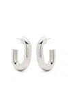 Rabanne Xl Link Hoop Earrings In Silver
