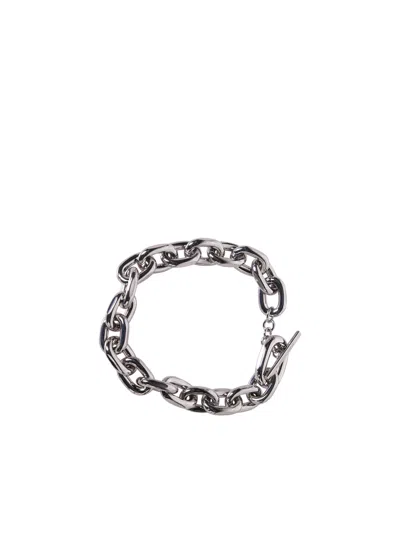 Rabanne Xl Link Silver Nacklace In Metallic