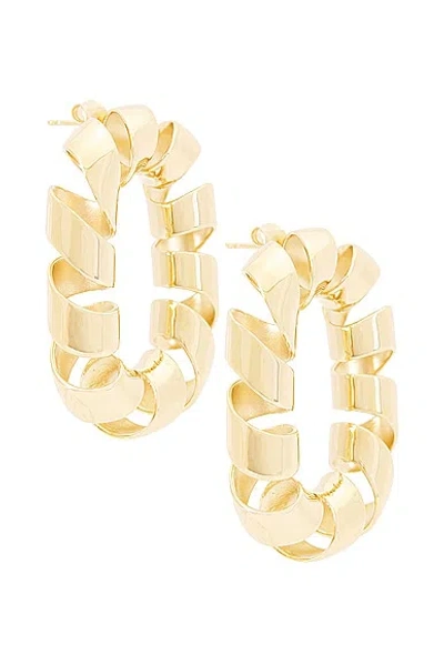 Rabanne Xl Link Twist Earrings In Gold