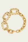 RABANNE XL LINK TWIST NECKLACE IN GOLD