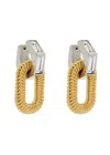 Rabanne Xl Link Two-tone Hoop Earrings In Gold