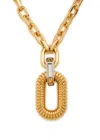 Rabanne Xl Link Two-tone Necklace In Gold