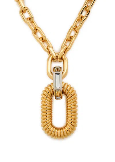 Rabanne Xl Link Two-tone Necklace In Gold