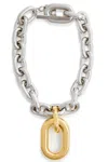 Rabanne Xl Link Two-tone Necklace In Silver