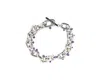 Rabanne Xl Pearl-embellished Chain-link Necklace In Silver Metal In Silver