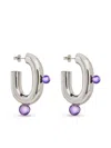 Rabanne Xl Pearl-embellished Link Earrings In Silver