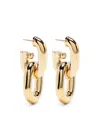 Rabanne Xxl Chain-link Earrings In Gold-tone Metal In Gold