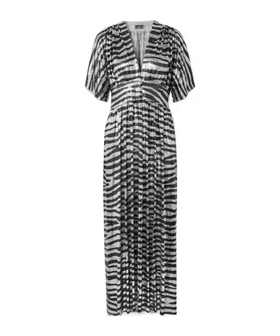 Rabanne Zebra-print Chainmail Midi Dress In Multi