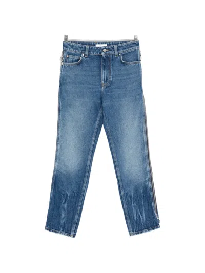 Rabanne Zip-detail Cropped Jeans In Blue