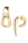 Rabanne Zip Pull Single Earring In Gold