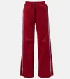 Rabanne Elasticated Side-zip Track Pants In Red