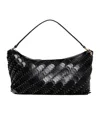 Rabanne Zippered Shoulder Bag In Black