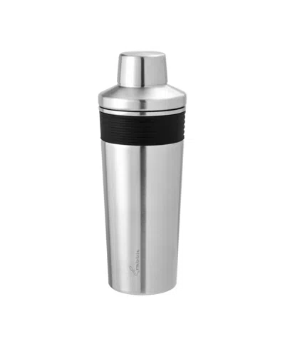 Rabbit 18 oz Double Insulated Stainless Steel Cocktail Shaker With 1.5 oz Shot Cap And Strainer In Silver