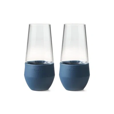 Rabbit Freezable 12 Oz. Champagne Flutes In Blue
