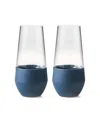 Rabbit Freezable Champagne Glasses, Set Of 2, Slate In Grey