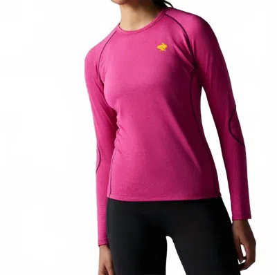 Rabbit Layer One Long Sleeve Tee In Cactus Flower In Pink