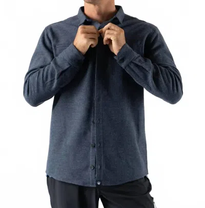 Rabbit Men's High Country Wool Shirt In Midnight Blue