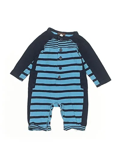Pre-owned Rabbit Moon Babies' Long Sleeve Outfit In Blue