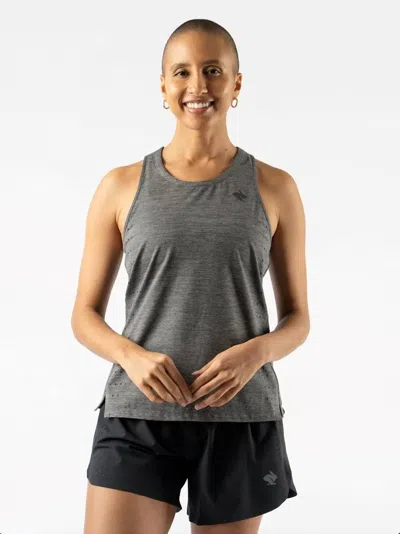Rabbit Race Pace Tank Top In Black Charcoal In Gray
