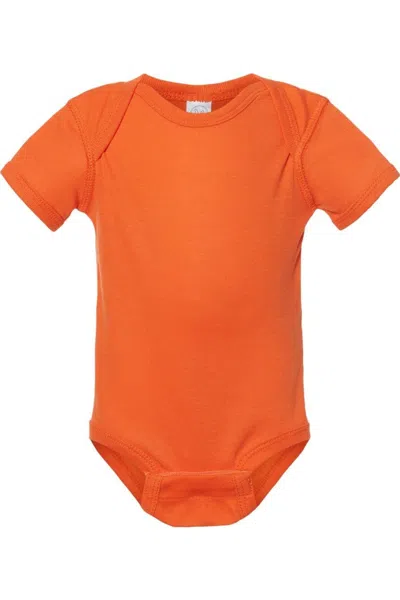 Rabbit Skins Kids' Infant Baby Rib Bodysuit In Orange