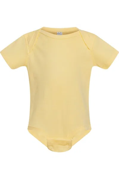 Rabbit Skins Kids' Infant Baby Rib Bodysuit In Yellow