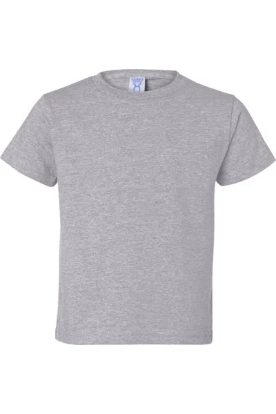 Rabbit Skins Kids' Juvy Short Sleeve T-shirt In Gray