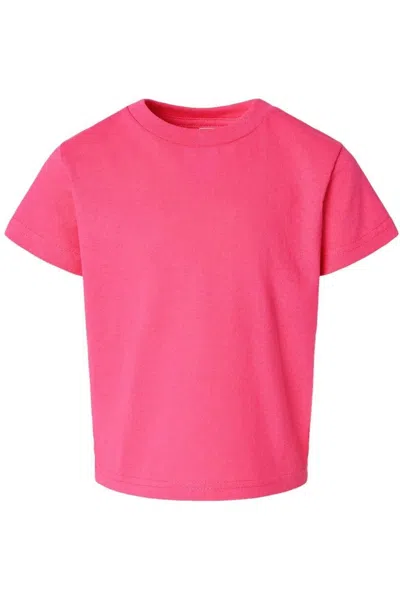 Rabbit Skins Kids' Juvy Short Sleeve T-shirt In Pink