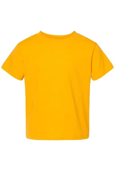 Rabbit Skins Kids' Juvy Short Sleeve T-shirt In Yellow