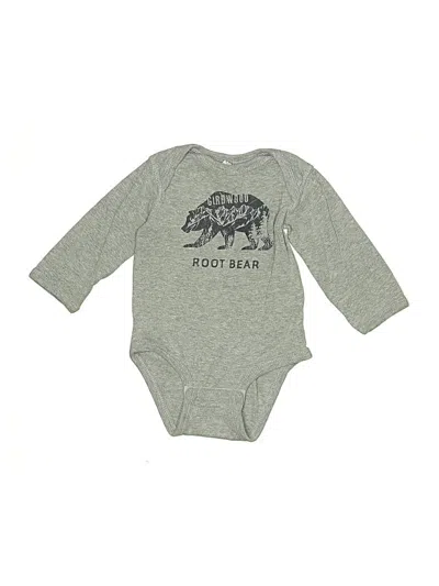 Pre-owned Rabbit Skins Babies' Long Sleeve Onesie In Gray