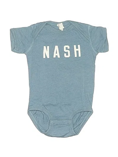 Pre-owned Rabbit Skins Babies' Short Sleeve Onesie In Blue