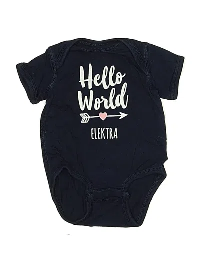 Pre-owned Rabbit Skins Babies' Short Sleeve Onesie In Blue