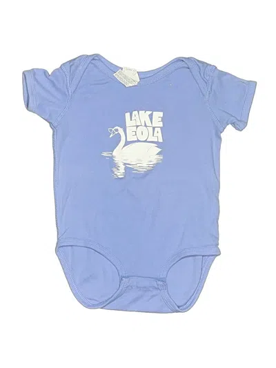 Pre-owned Rabbit Skins Kids' Short Sleeve Onesie In Blue