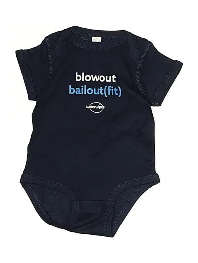 Pre-owned Rabbit Skins Babies' Short Sleeve Onesie In Blue