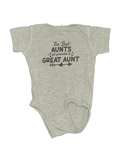 Pre-owned Rabbit Skins Babies' Short Sleeve Onesie In Gray