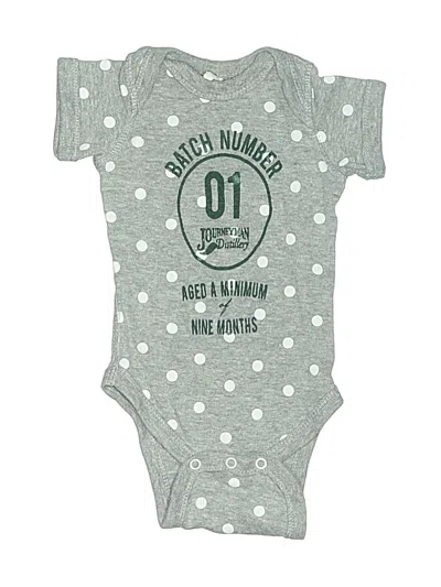 Pre-owned Rabbit Skins Babies' Short Sleeve Onesie In Gray