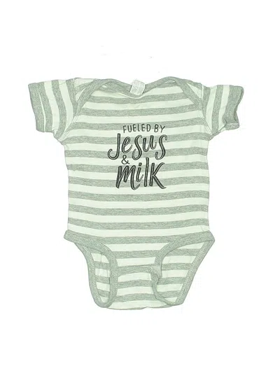 Pre-owned Rabbit Skins Babies' Short Sleeve Onesie In Green