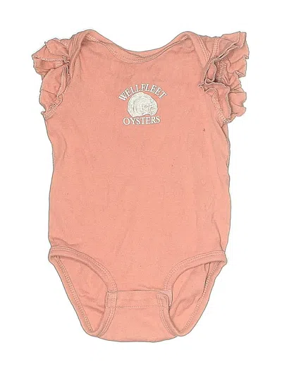Pre-owned Rabbit Skins Babies' Short Sleeve Onesie In Orange