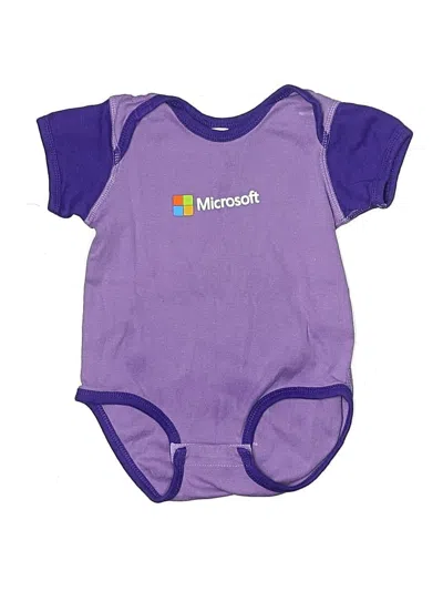 Pre-owned Rabbit Skins Kids' Short Sleeve Onesie In Purple