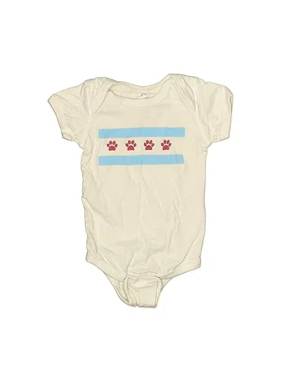 Pre-owned Rabbit Skins Babies' Short Sleeve Onesie In White