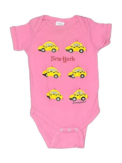 Pre-owned Rabbit Skins Babies' Short Sleeve Onesie In Yellow