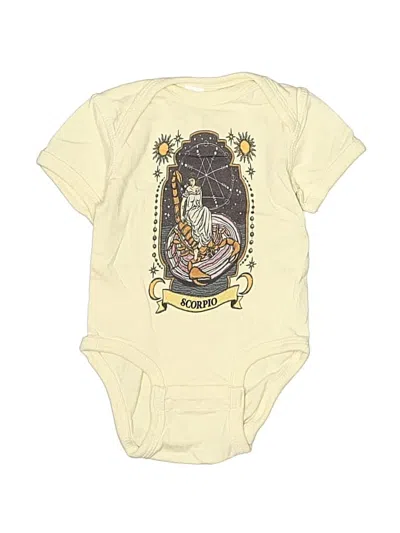 Pre-owned Rabbit Skins Babies' Short Sleeve Onesie In Yellow
