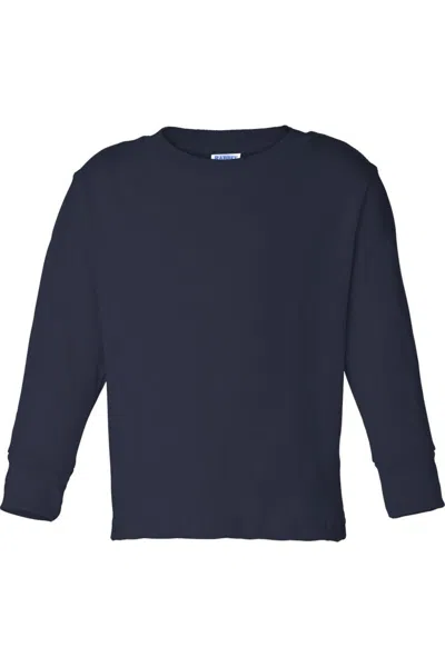 Rabbit Skins Kids' Toddler Cotton Jersey Long Sleeve Tee In Blue