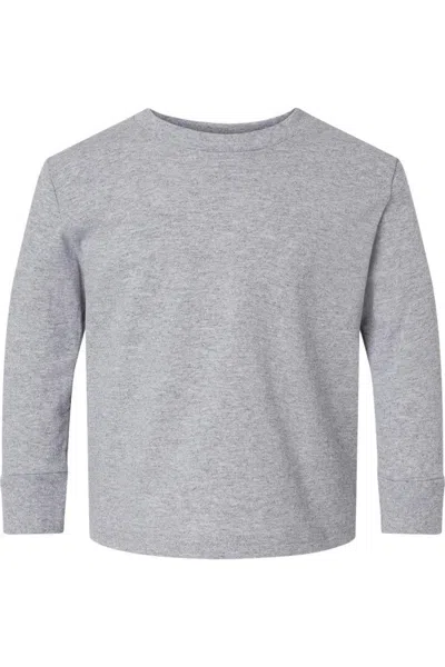 Rabbit Skins Kids' Toddler Cotton Jersey Long Sleeve Tee In Gray