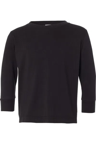 Rabbit Skins Kids' Toddler Fine Jersey Long Sleeve Tee In Black