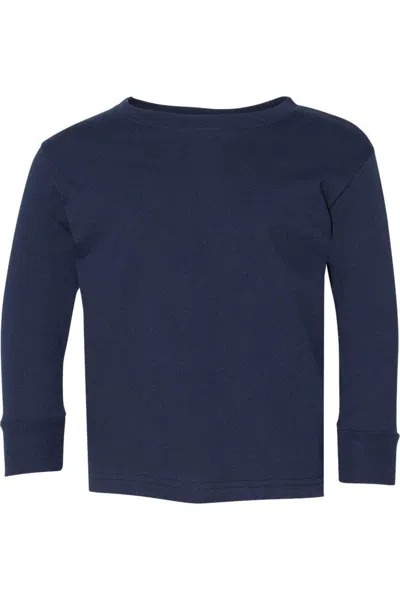 Rabbit Skins Kids' Toddler Fine Jersey Long Sleeve Tee In Blue