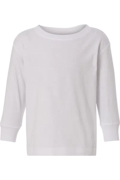Rabbit Skins Kids' Toddler Fine Jersey Long Sleeve Tee In White