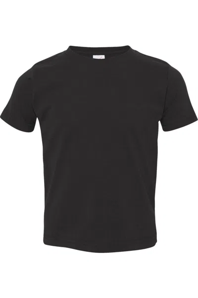 Rabbit Skins Kids' Toddler Fine Jersey Tee In Black